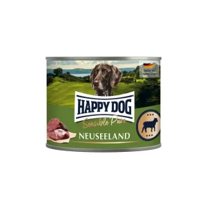 Ausverkauf Sparpaket 24 x 200 g Happy Dog Sensible Pure Neuseeland Lamm Pur Hunde Nassfutter